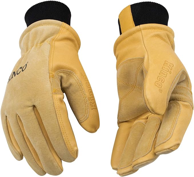 Kinco 9088 Premium Pigskin Leather Ski-Gloves for Adults, Medium (Pack of 1) (Like New)