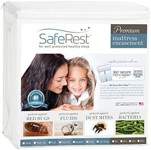 SafeRest Cotton Mattress Encasement with Zipper Closure, Crib, 6" Deep - Red (New)