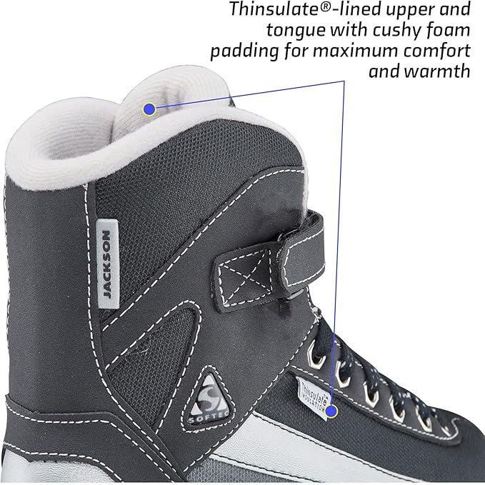 Jackson Ultima Softec Sport Men's Recreational Hockey Skate, Mens Size 8 - Black (Like New)