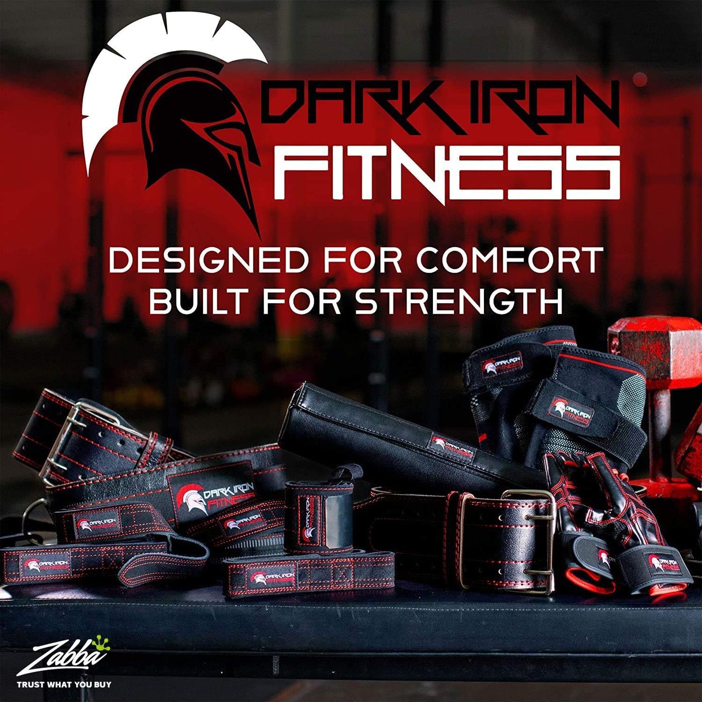 Dark Iron Fitness Leather Suede Weightlifting Wrist Straps for Men & Women (Like New, No Retail Box)