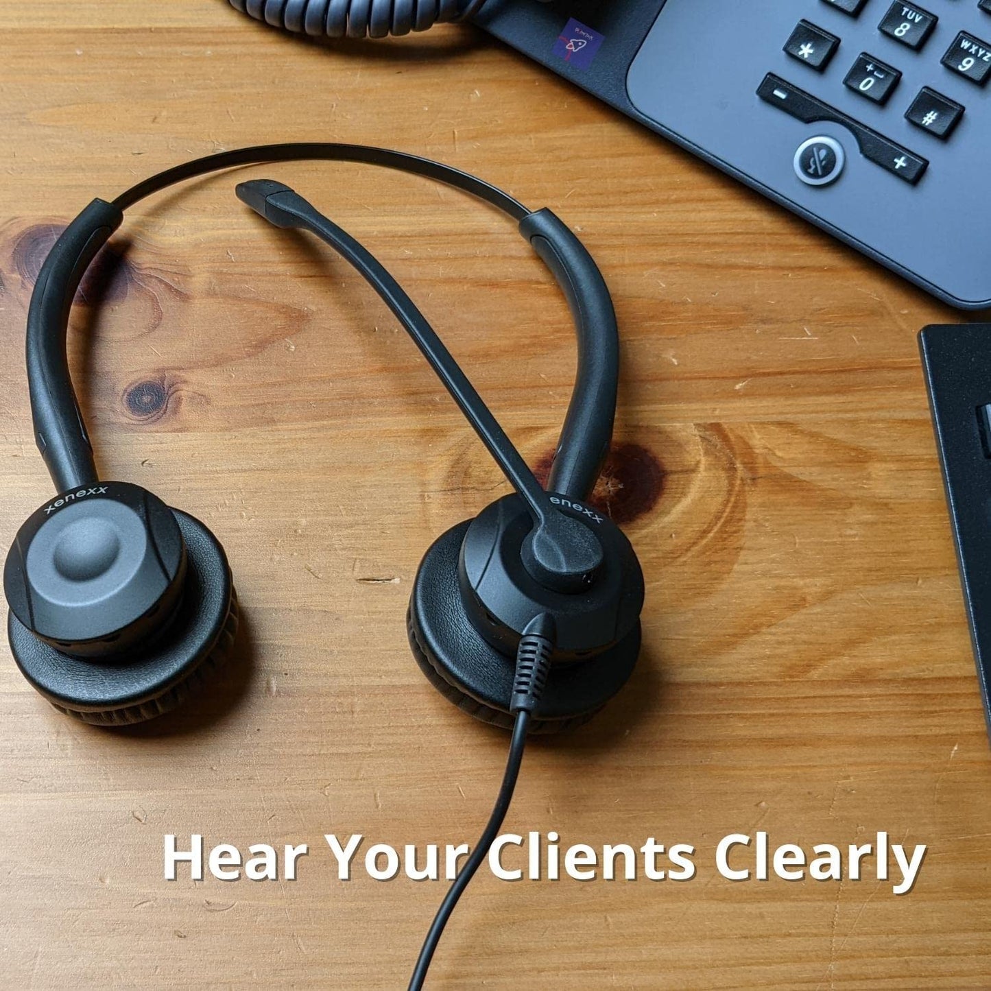 Global Teck XS 825 Telephone Headset For VoIP, IP and Digital Office Phones (New)