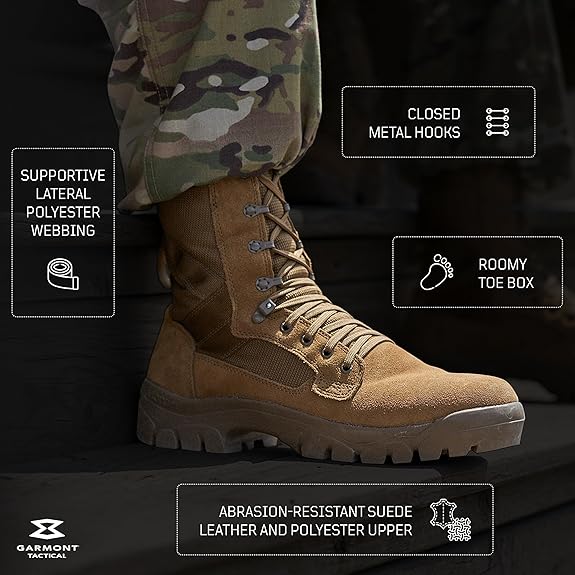 GARMONT T8 Bifida Multi-Terrain Military Tactical Boot for Men, Size 8.5, Coyote (Like New)
