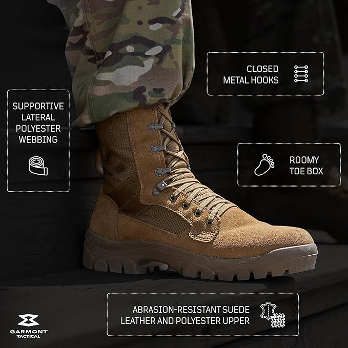 GARMONT TACTICAL T8 Bifida Military Boot for Men & Women - Size 9.5 Wide, Coyote (New)
