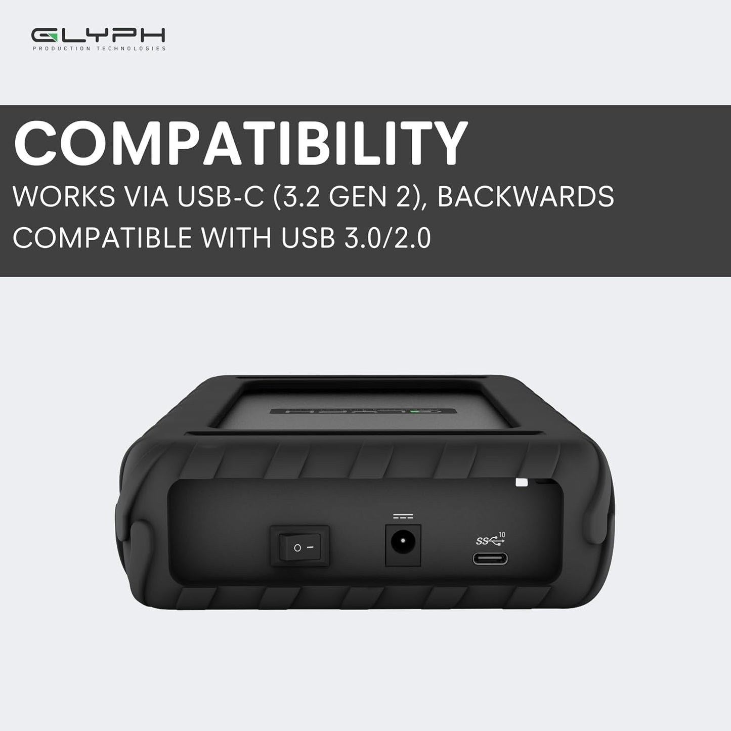 Glyph BlackBox Pro BBPR8000 8TB External Hard Drive 7200 RPM USB-C 3.1 Gen2 (Like New)
