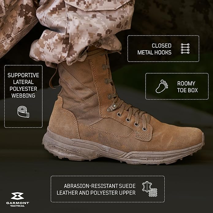 GARMONT T8 Bifida Military Combat Tactical Boot for Men/Women, Size 10.5, Coyote (Like New)
