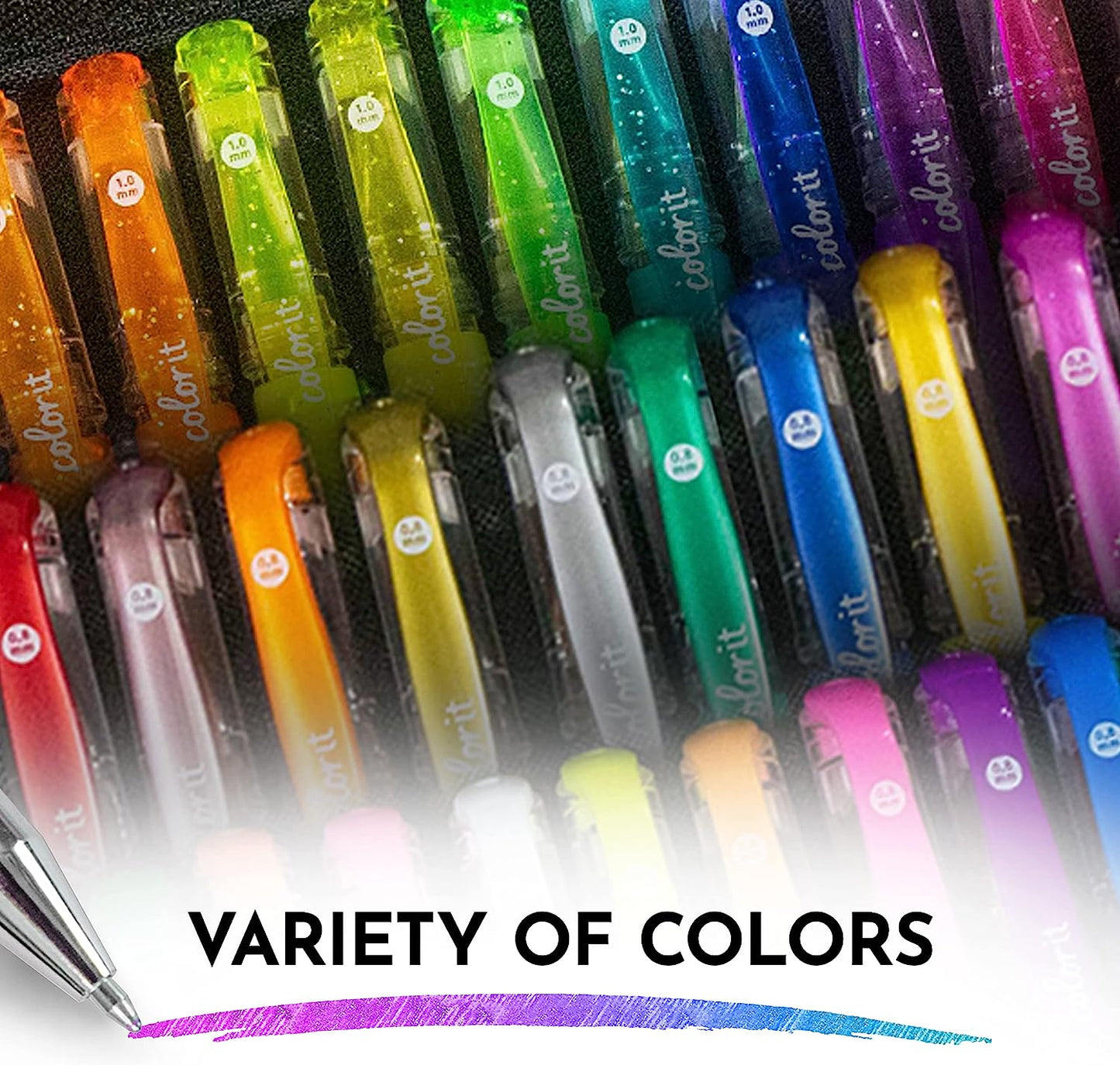 ColorIt Glitter Gel Pens For Adult Coloring Books 96 Piece Set - Multicolor (Like New)