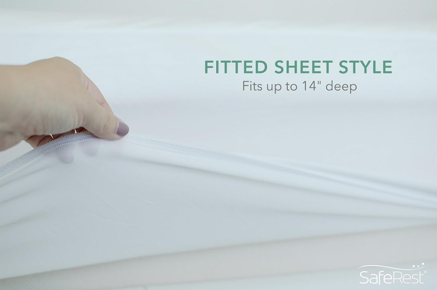 SafeRest Bamboo Derived Viscose Rayon Mattress Pad Protector Cover, Twin Size (New)