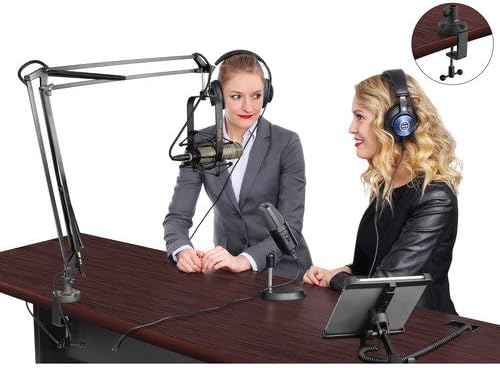 Auray BAE-2X Two-Section Broadcast Mic Arm w/XLR Cable, 360°, Clamp/Desk Mount (Like New)