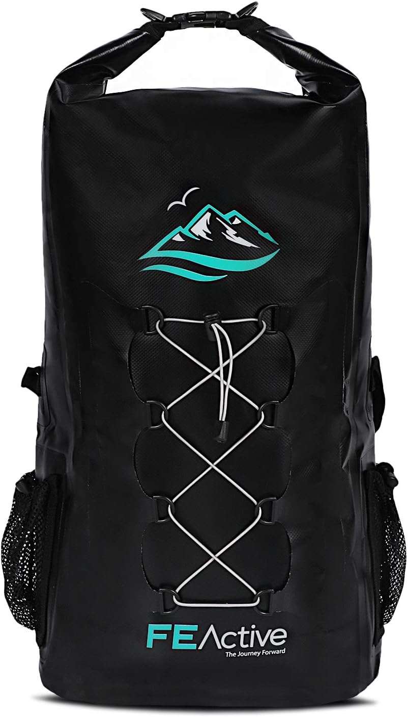 FE Active Dry Bag Waterproof Backpack - 30L Eco Friendly Bag for Fishing, Travel (Like New)