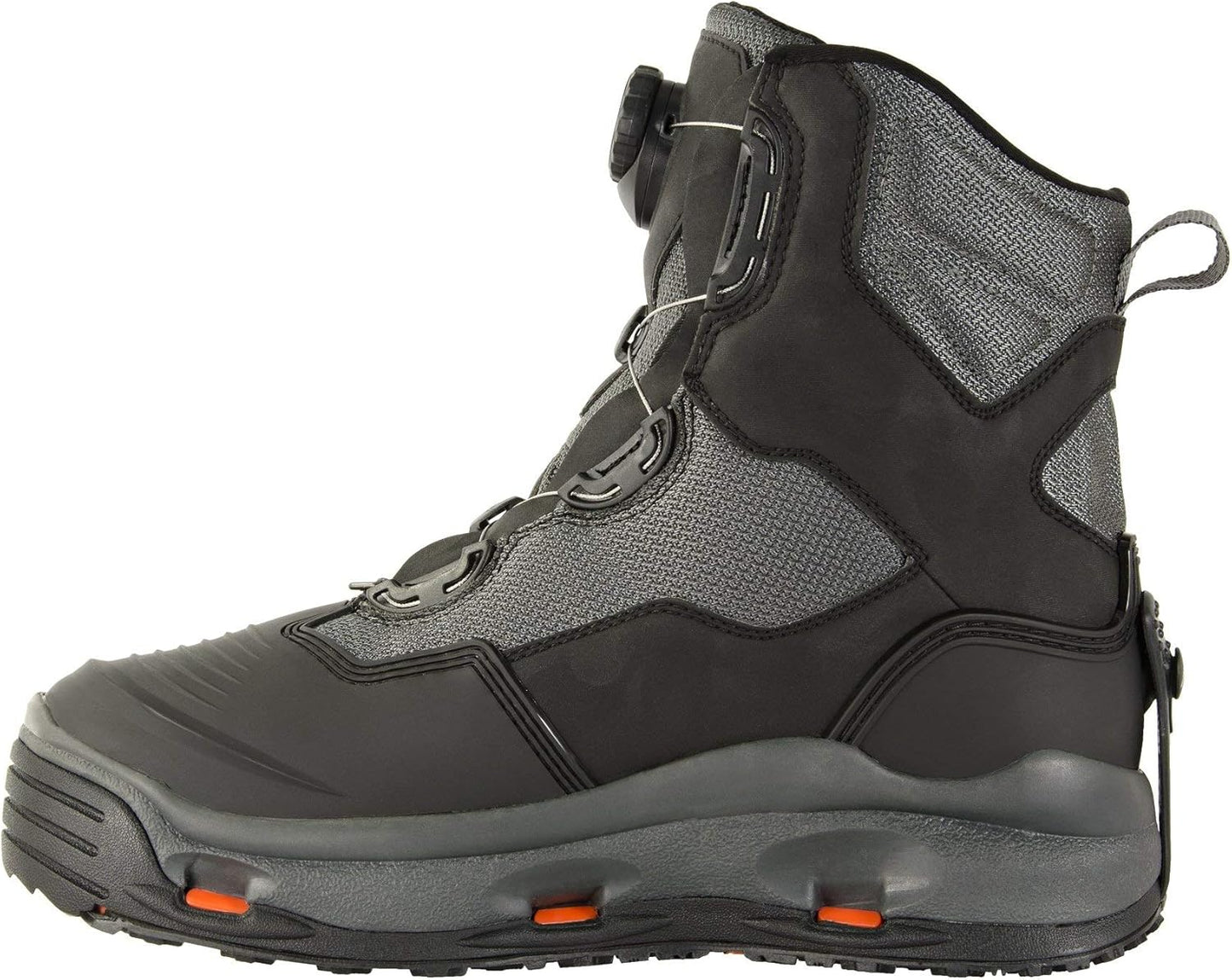 Korkers Men's Darkhorse Wading Boot, Water Resistant - Black/Gunmetal, Men's 9 (Like New, No Retail Box)