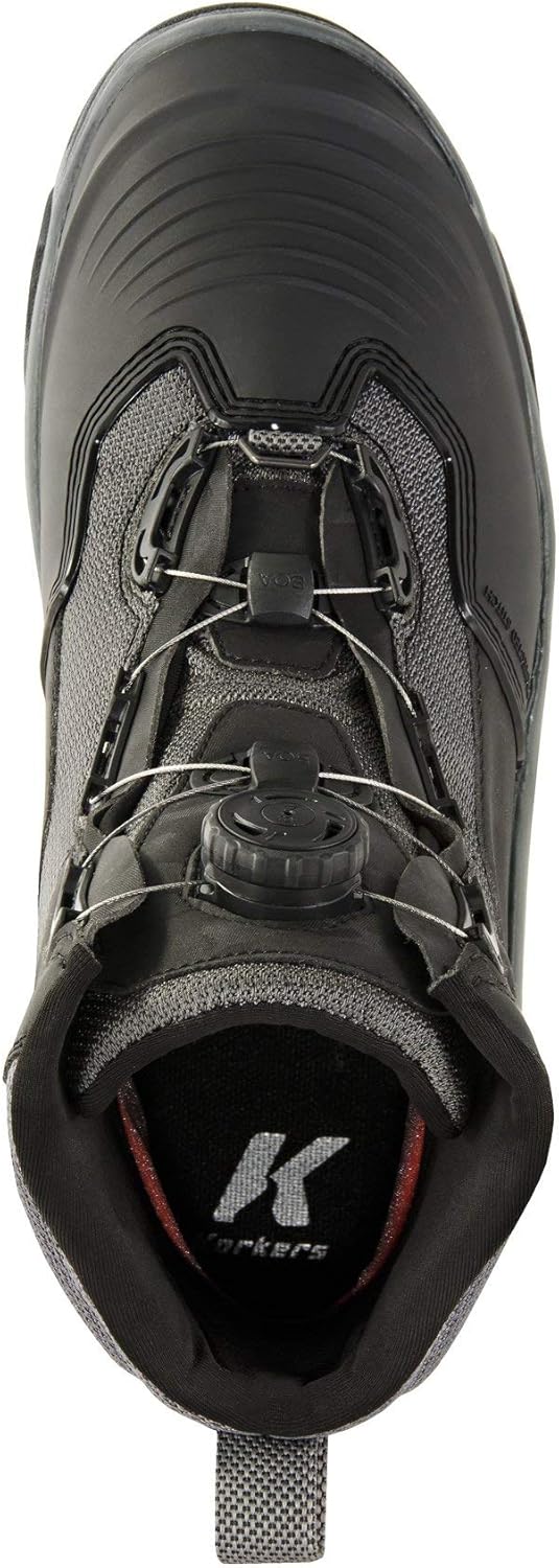 Korkers Men's Darkhorse Wading Boot, Water Resistant - Black/Gunmetal, Men's 9 (Like New, No Retail Box)