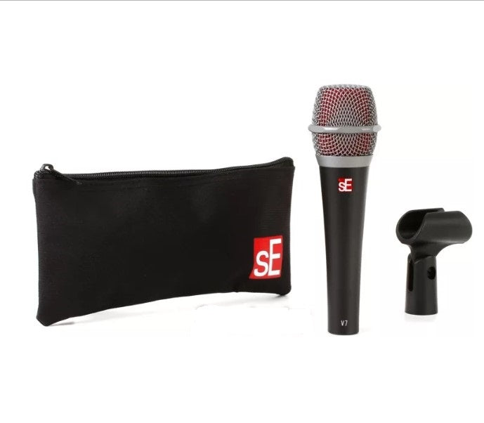 SE Electronics V7 Handheld Dynamic Microphone Internal Windscreen Shockmount (Like New)