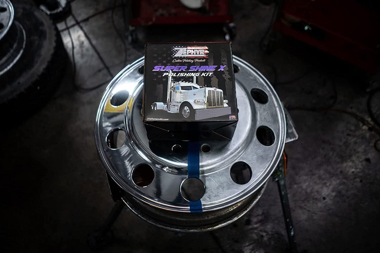 Zephyr Super Shine X Metal Polishing Kit for Big Rigs, Fuel Tanks & Wheels (Like New)