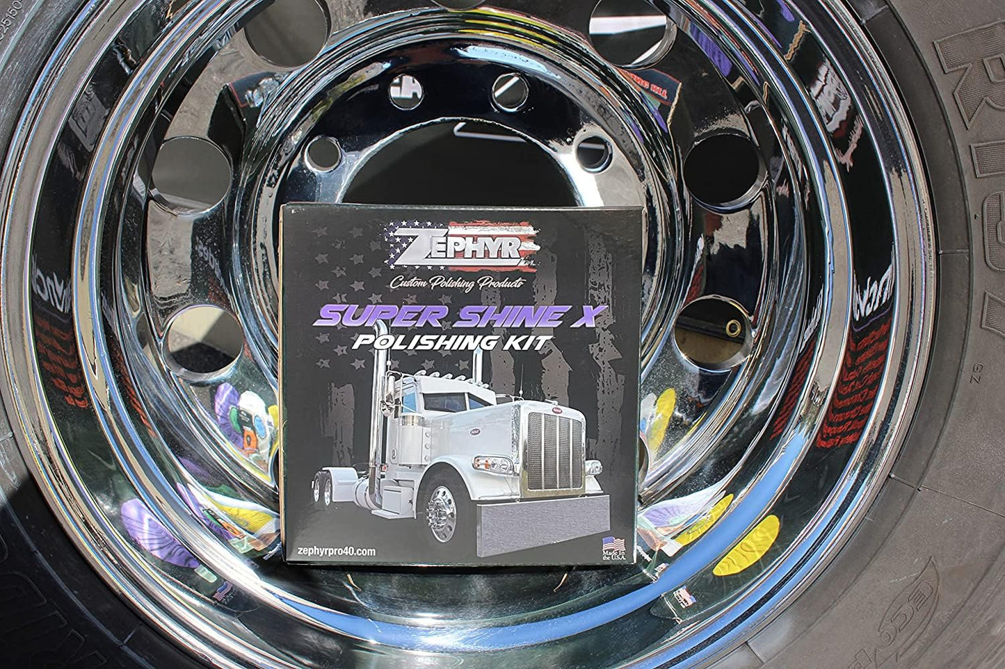 Zephyr Super Shine X Metal Polishing Kit for Big Rigs, Fuel Tanks & Wheels (Like New)