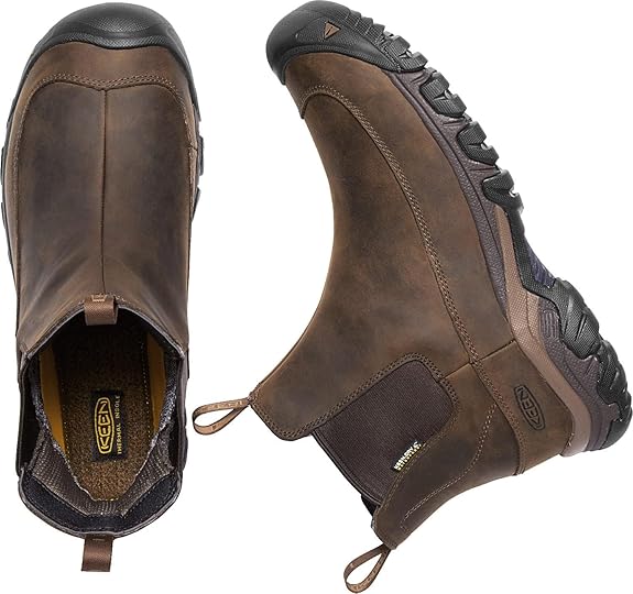 KEEN Men's Anchorage 3 Waterproof Pull On Insulated Snow Boots, Rubber Sole (Like New)