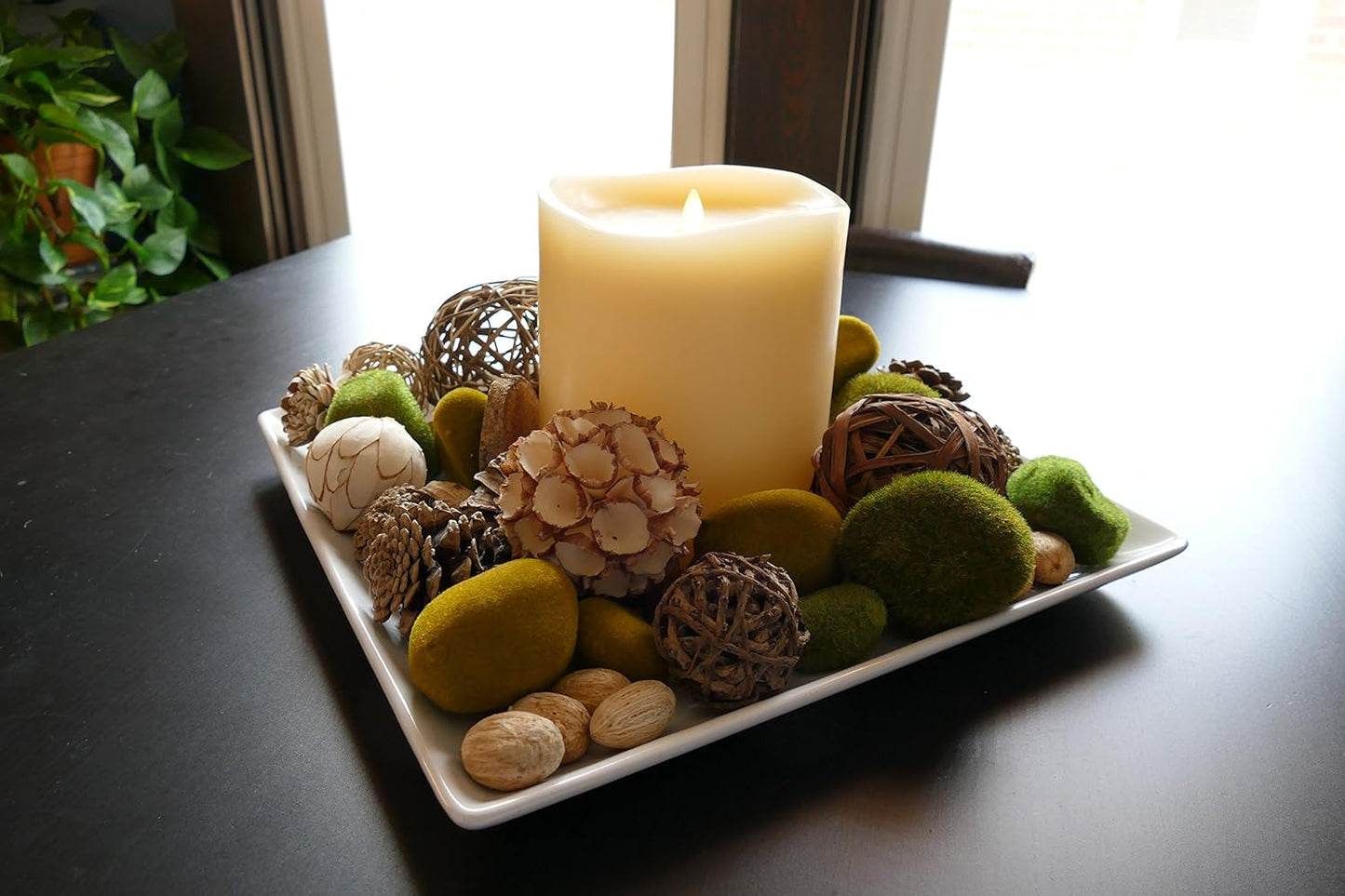 Luminara Grand Pillar Flameless Indoor LED Candle for Decor, Battery Operated (Like New)