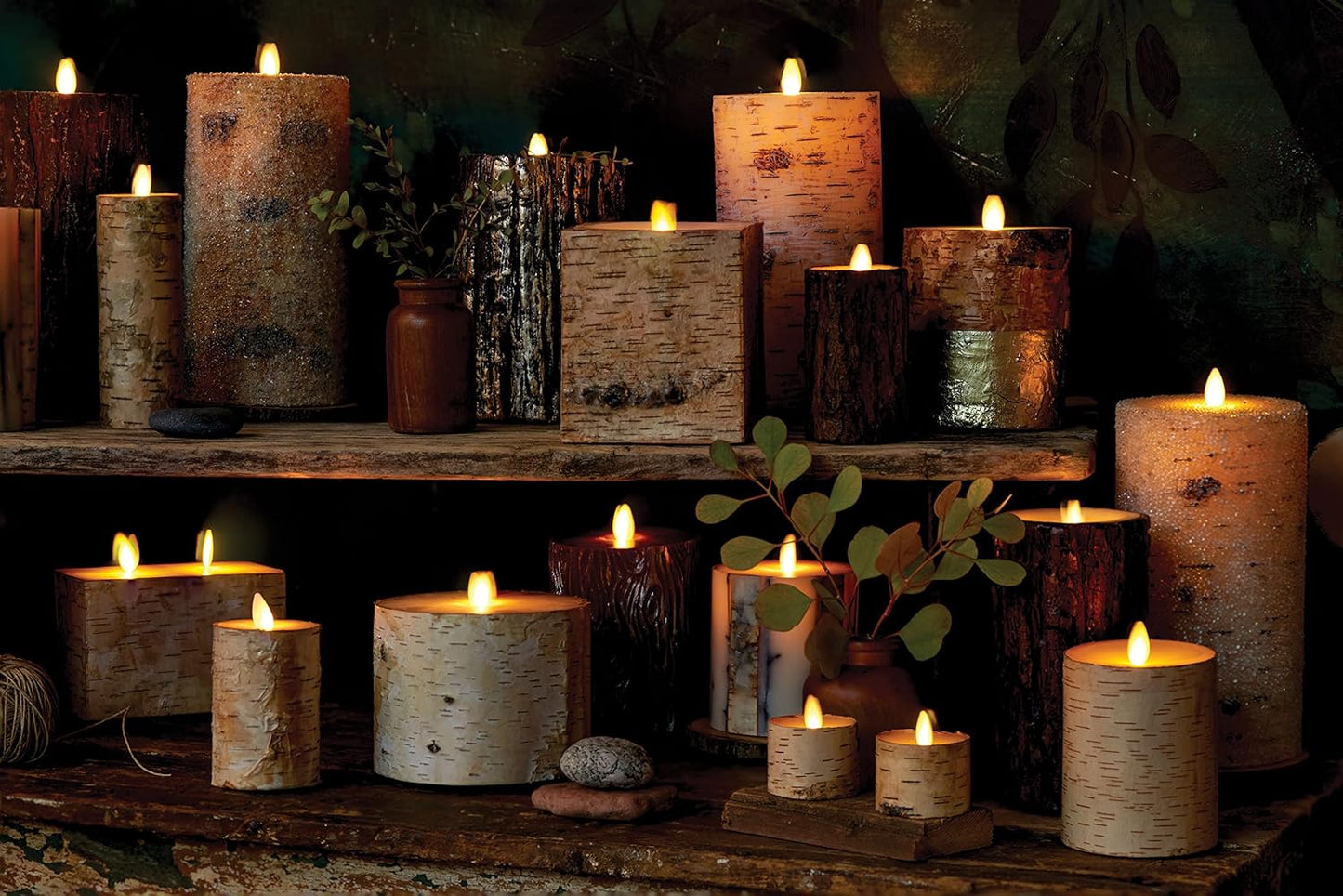 Luminara Realistic Artificial Moving Flame Pillar LED Candle, Battery Operated (Used)