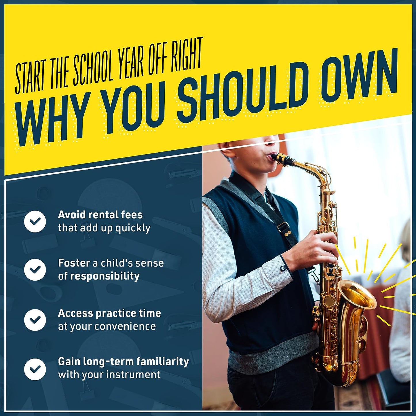 Mendini By Cecilio Eb Alto Saxophone w/Tuner, Mouthpiece & 10 Reeds - Sky Blue (Used)