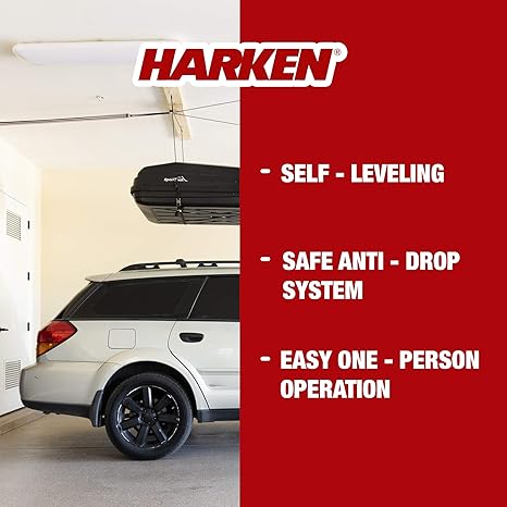 HARKEN Hoister 4-Point Overhead Garage Storage Hoist System, 145lb Cargo, Kayaks (Used)