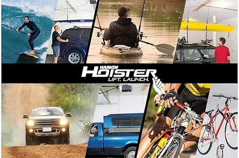 HARKEN Hoister 4-Point Overhead Garage Storage Hoist System, 145lb Cargo, Kayaks (Used)