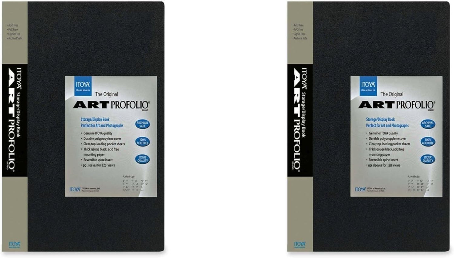 Itoya Art Profolio Original Storage/Display Book for Photo Album, Black - 9x12" (Like New)