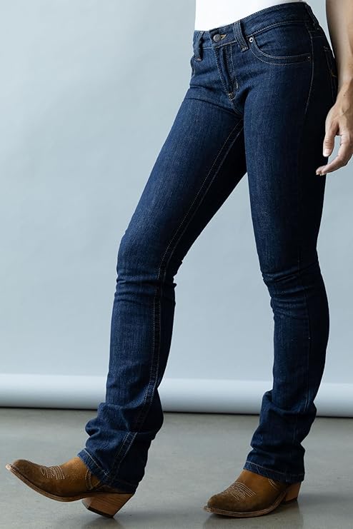 Kimes Ranch Women's Betty Western Style Mid-Rise Straight Fit Riding Jeans (Used)