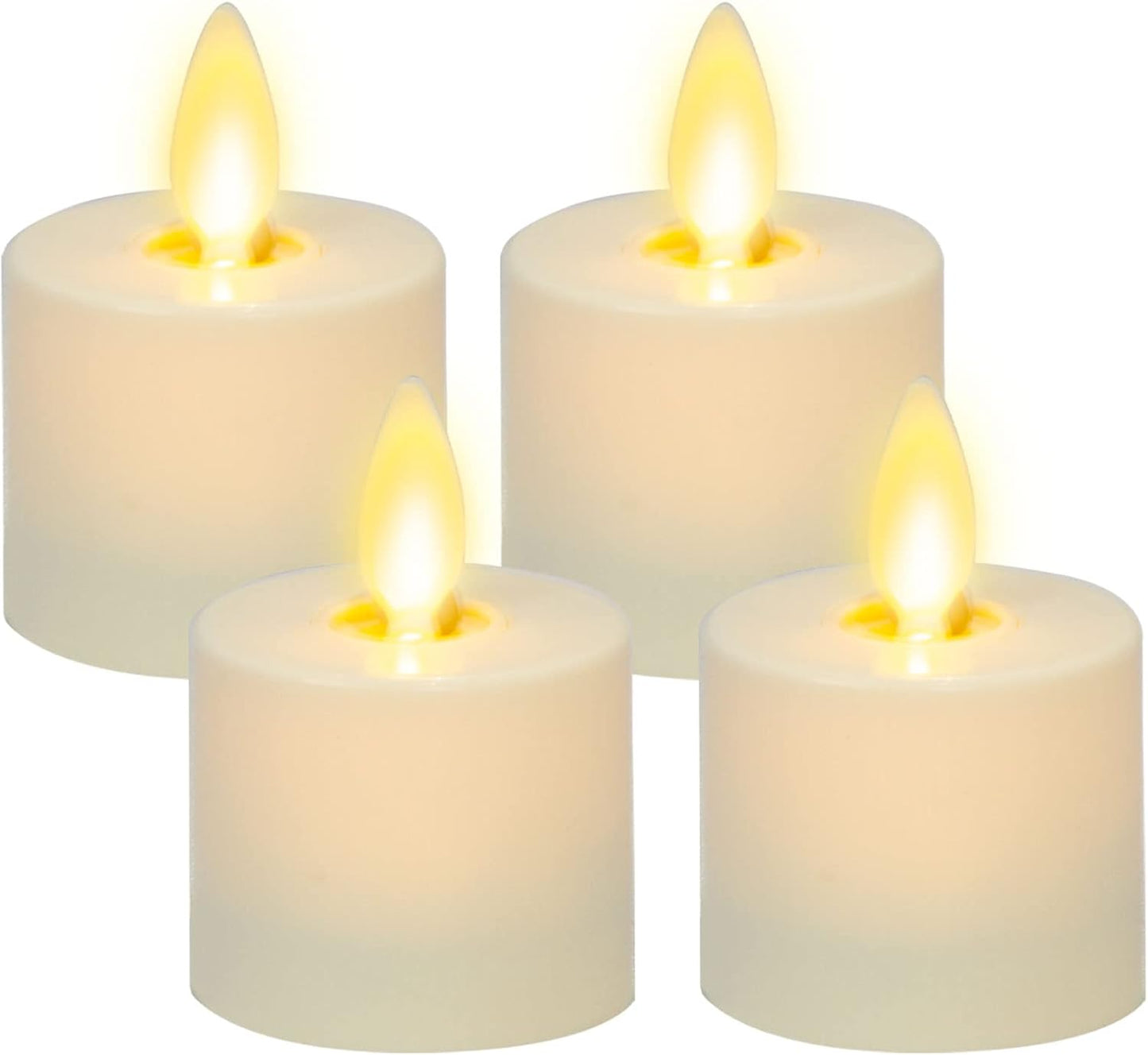 Luminara Flickering Waterproof Warm Flameless LED Candles, 3 Watts, Set of 4 (Like New)