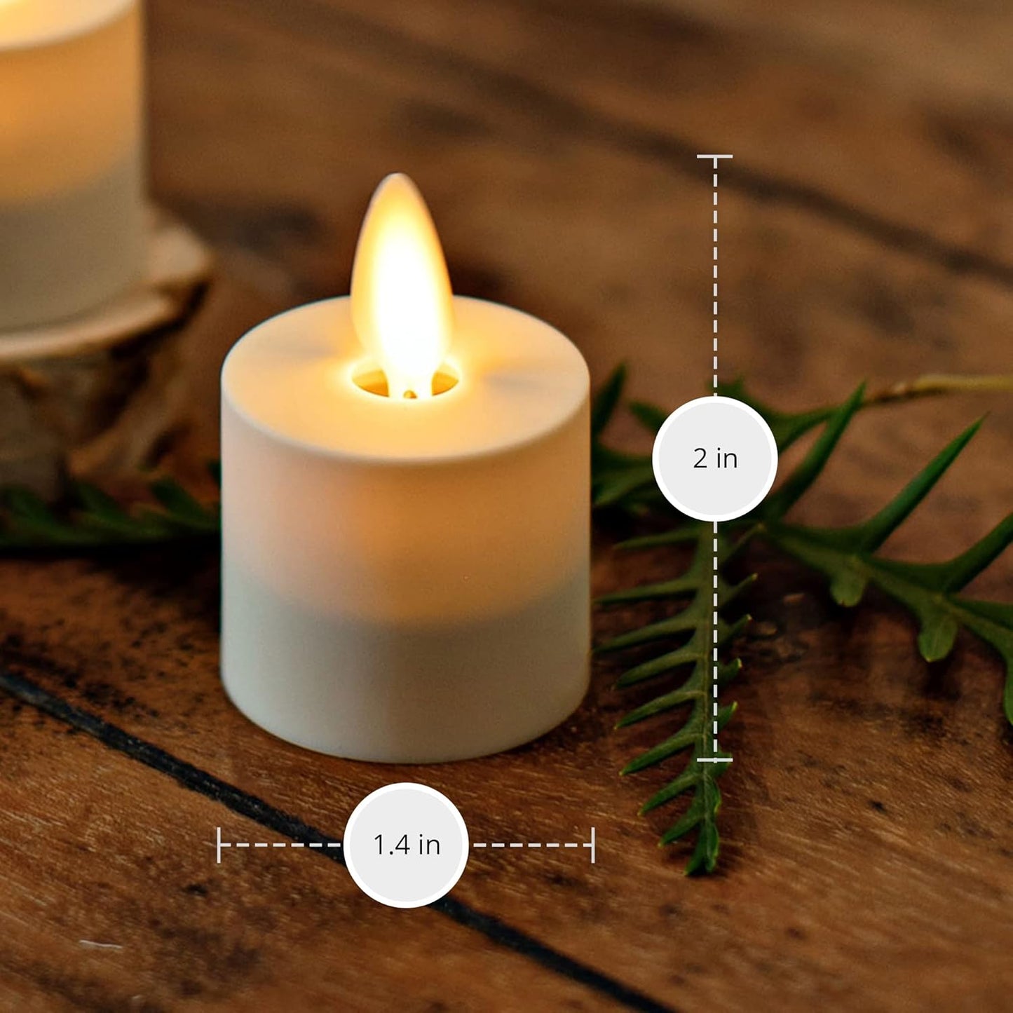 Luminara Flickering Waterproof Warm Flameless LED Candles, 3 Watts, Set of 4 (Like New)