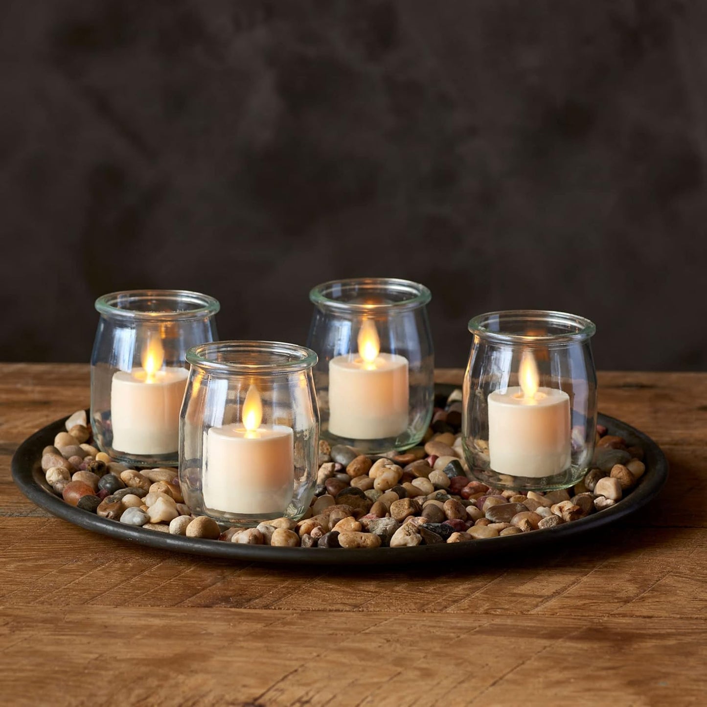 Luminara Flickering Waterproof Warm Flameless LED Candles, 3 Watts, Set of 4 (Used)