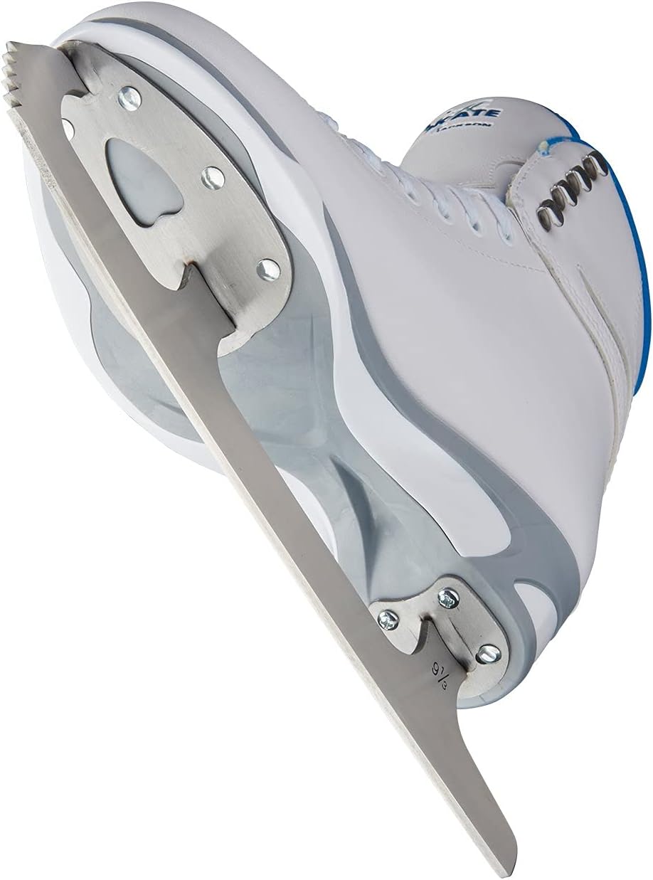 Jackson Ultima MARK I SoftSkate Figure Skate for Women/Girl, Size 5 - White/Blue (New, Damaged Retail Box)