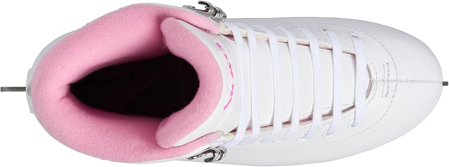 Jackson Ultima SoftSkate Womens/Girls Figure Ice Skates - White/Pink, 5 Women's (Like New, No Retail Box)
