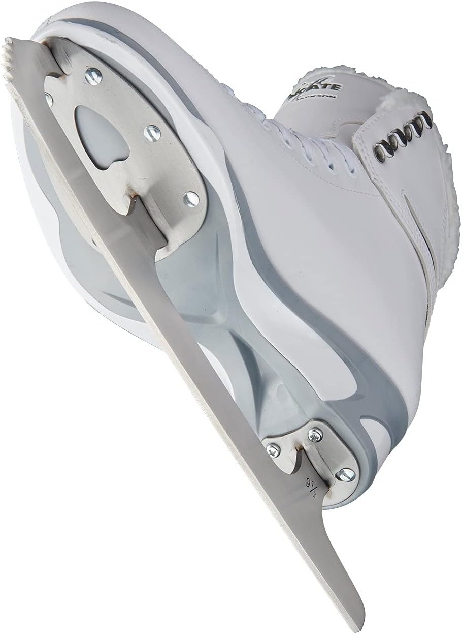 Jackson Ultima SoftSkate Womens/Girls Figure Skate, Size 1 Misses - White/Fleece (Like New, Damaged Retail Box)