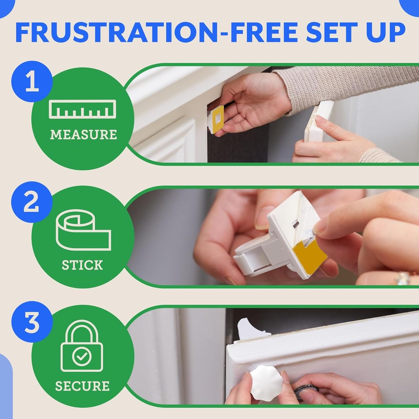 Eco-Baby 6 Pack Magnetic Cabinet Locks for Babies with 2 Keys, Baby Proofing Kit (New)