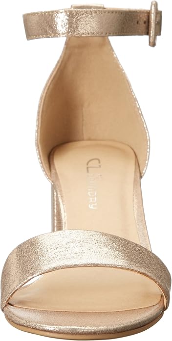 CL by Chinese Laundry Women's Jody Heeled Sandal, Size 6.5, Light Gold Starstone (Like New)