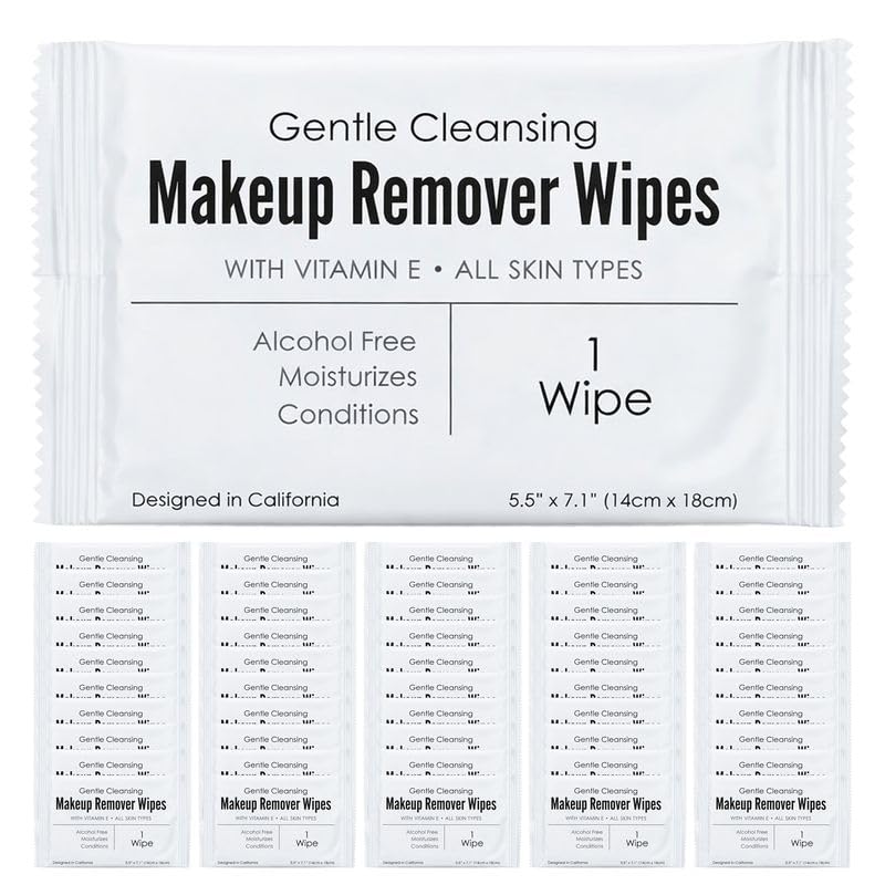 World Amenities Alcohol-Free Makeup Remover Wipes with Vitamin E, 500 Count (Like New)