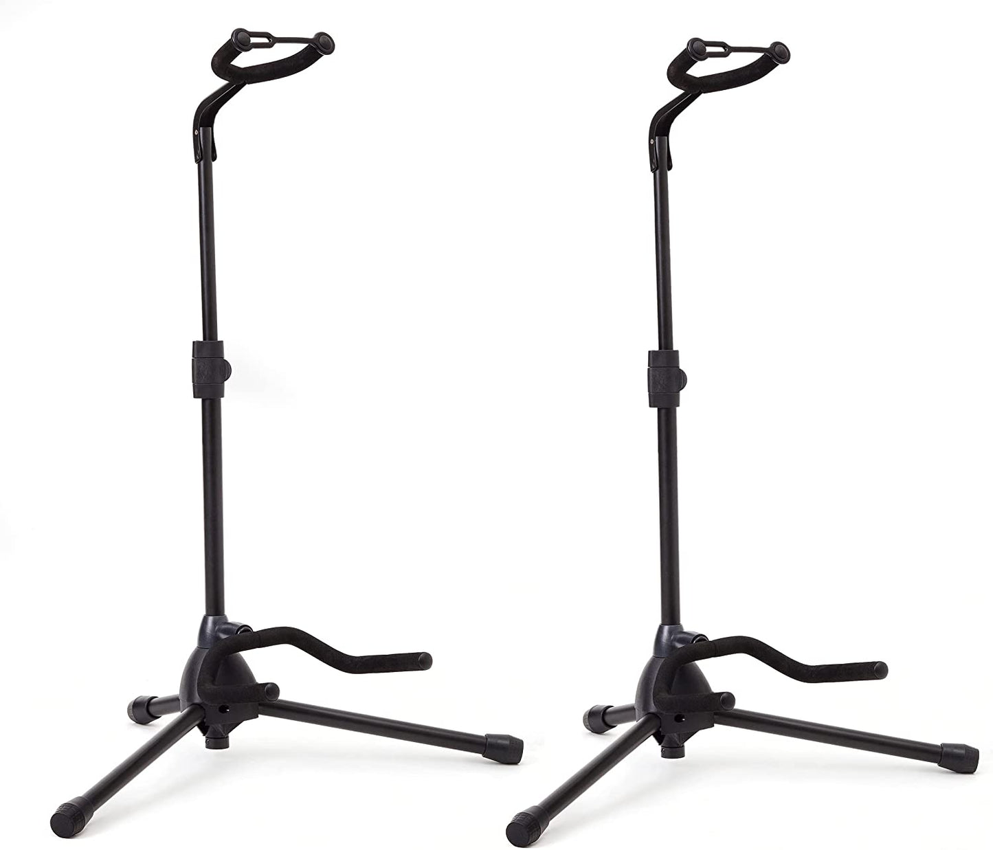 Hola! Music Height Adjustable/Collapsible Guitar Stand w/Padded Neck/Yoke, Black (Used)
