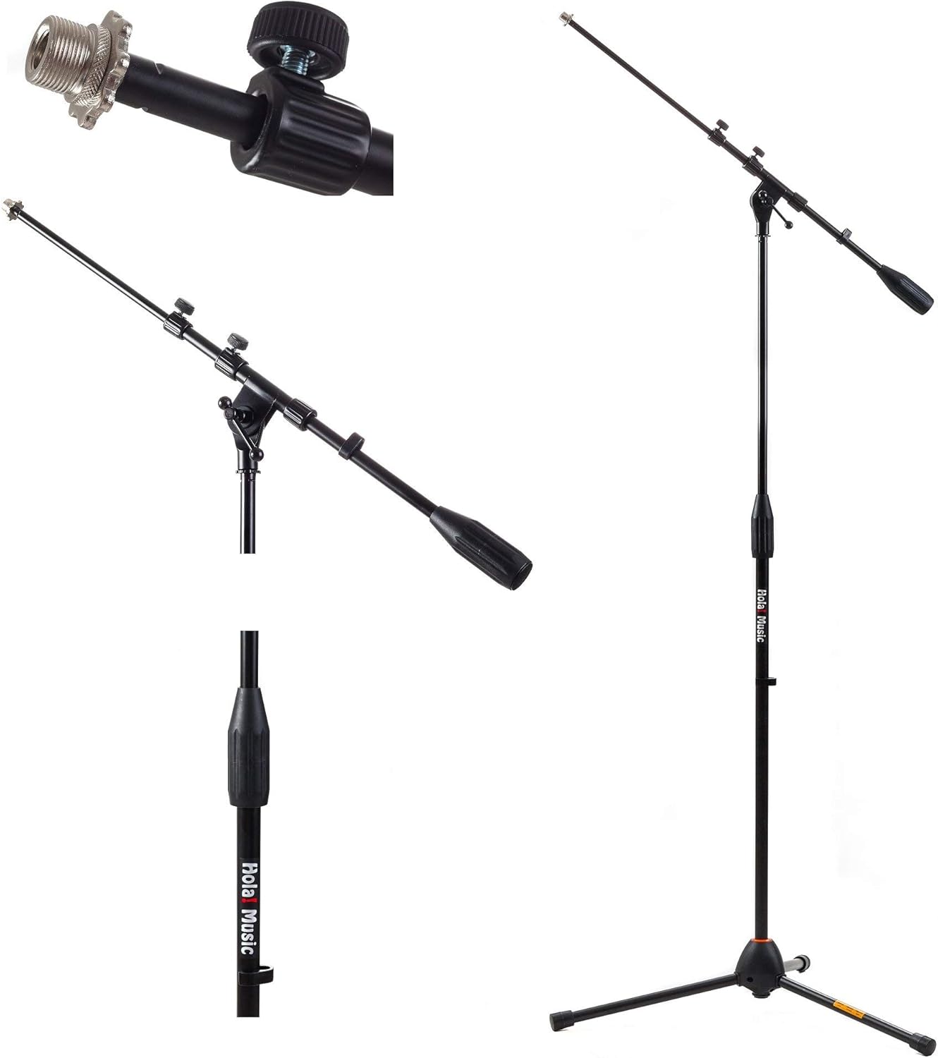 Hola! Music HPS-101AB Mic Stand w/ Adjustable Height for Home, Studio, Office (Used)