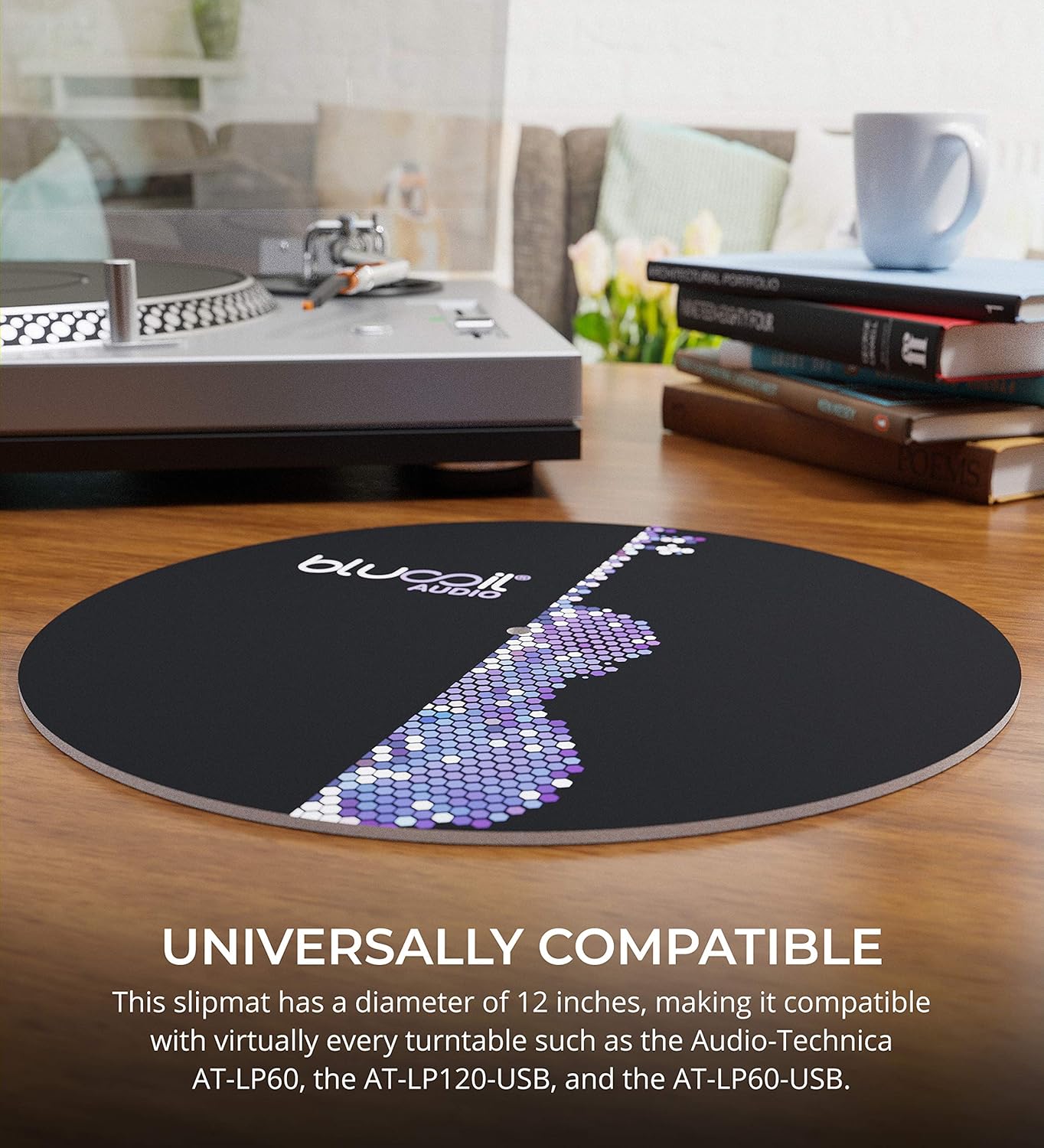 Blucoil 12-inch Turntable Slipmat with 4mm Thickness - LP Protection (New)