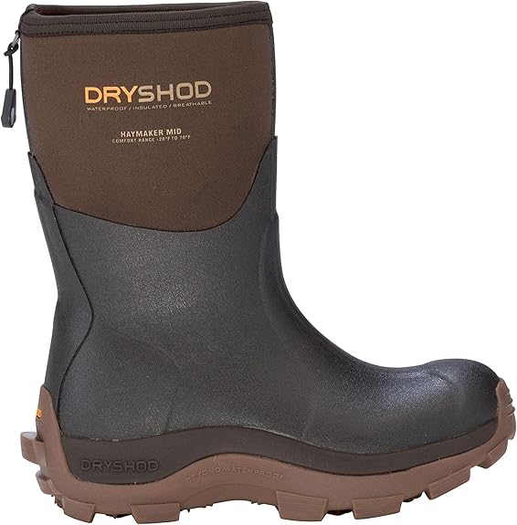 Dryshod Haymaker Waterproof Mid Hard Working Boots for Women, Size 9 - Brown (Like New)