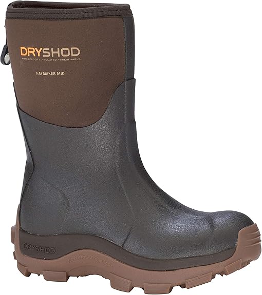 Dryshod Haymaker Waterproof Mid Hard Working Boots for Women, Size 9 - Brown (Like New)