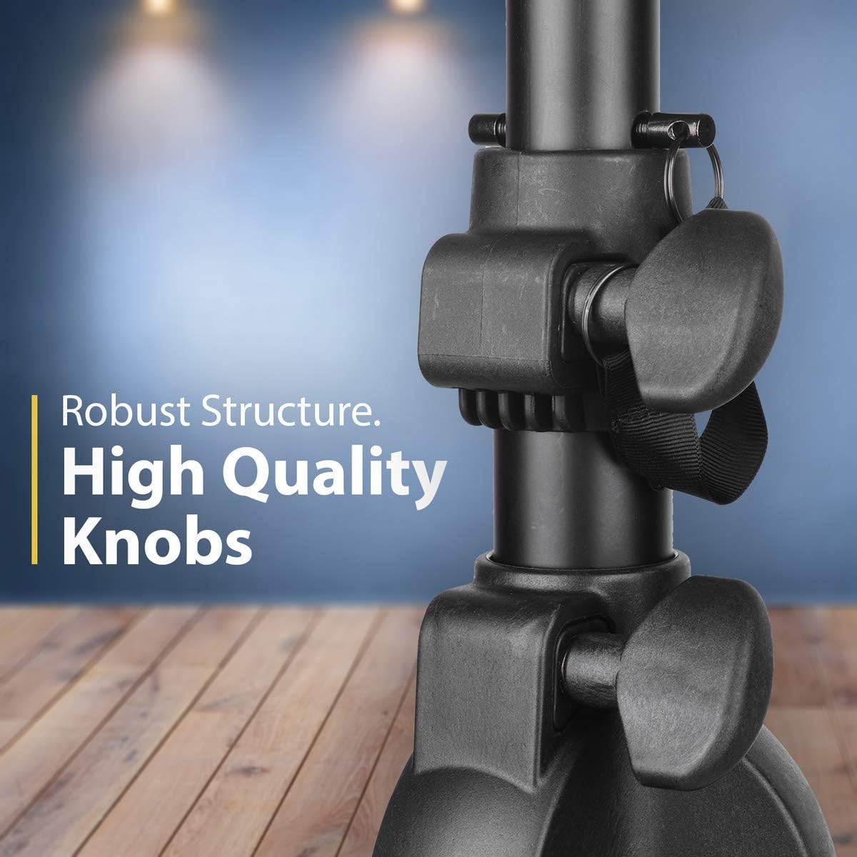 Hola! Music Professional Heavy-Duty Tripod Structure, 4-6ft Adjustable, Pair (Like New)