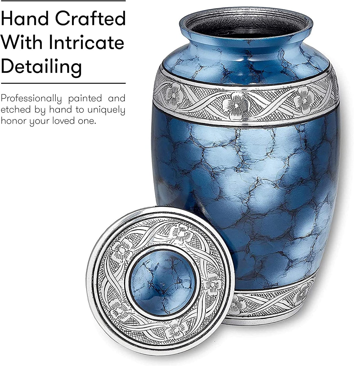 Fedmax Urns for Ashes Adult Male or Female - Funeral & Memorial Cremation, Brass (Like New)
