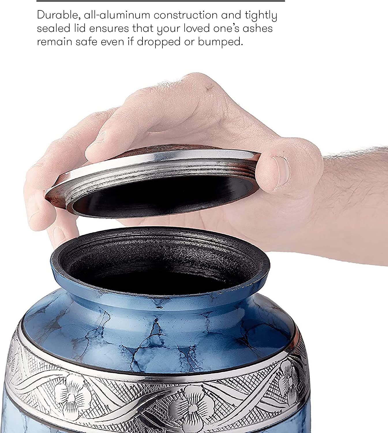 Fedmax Urns for Ashes Adult Male or Female - Funeral & Memorial Cremation, Brass (Like New)