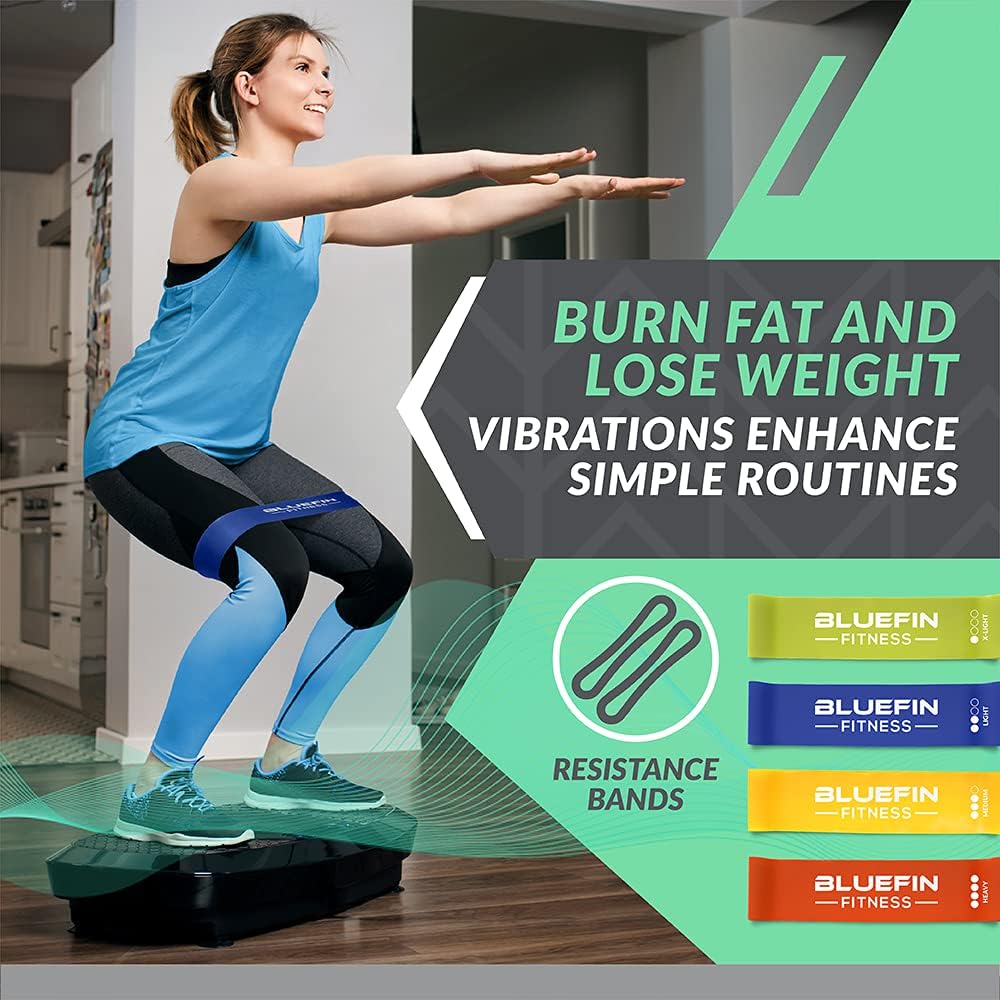 Bluefin Fitness Dual Motor 3D Power Vibration Plate (Like New)