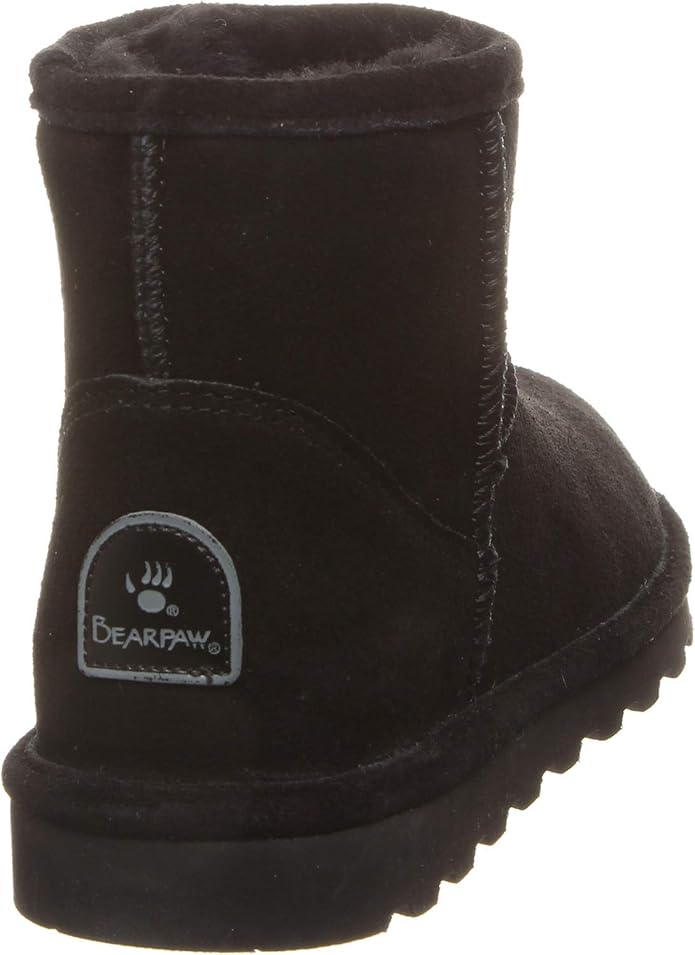 BEARPAW Alyssa 2130W Women's Comfortable Slip On Winter Ankle Boot, Rubber Sole (Like New)