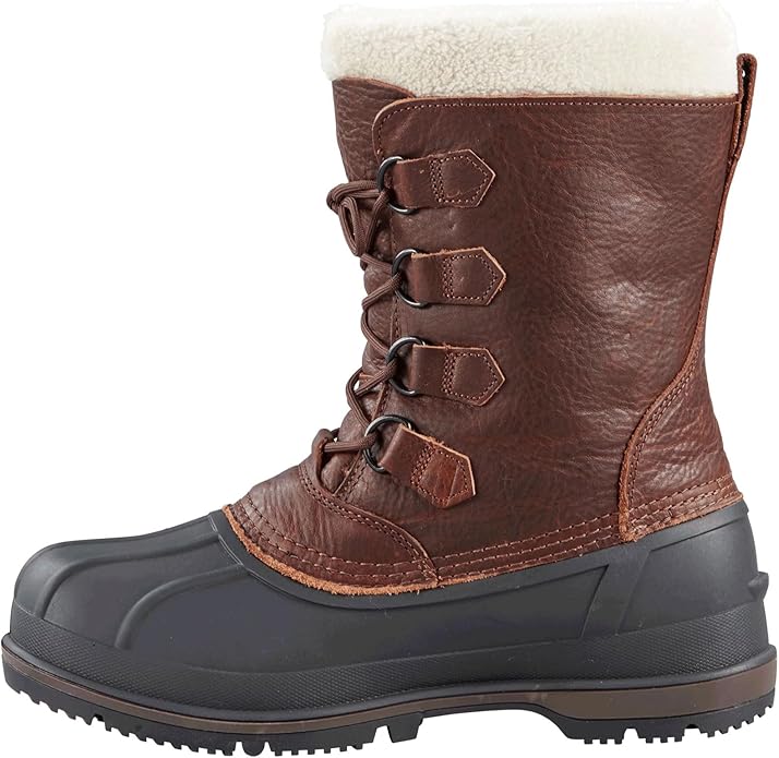 Baffin Men's CANADA Winter Leather Boots w/ Waterproof Insulated, Size 9 - Brown (New, Damaged Retail Box)