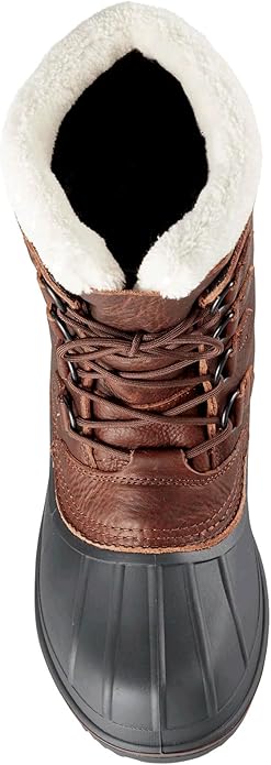 Baffin Men's CANADA Winter Leather Boots w/ Waterproof Insulated, Size 9 - Brown (New, Damaged Retail Box)