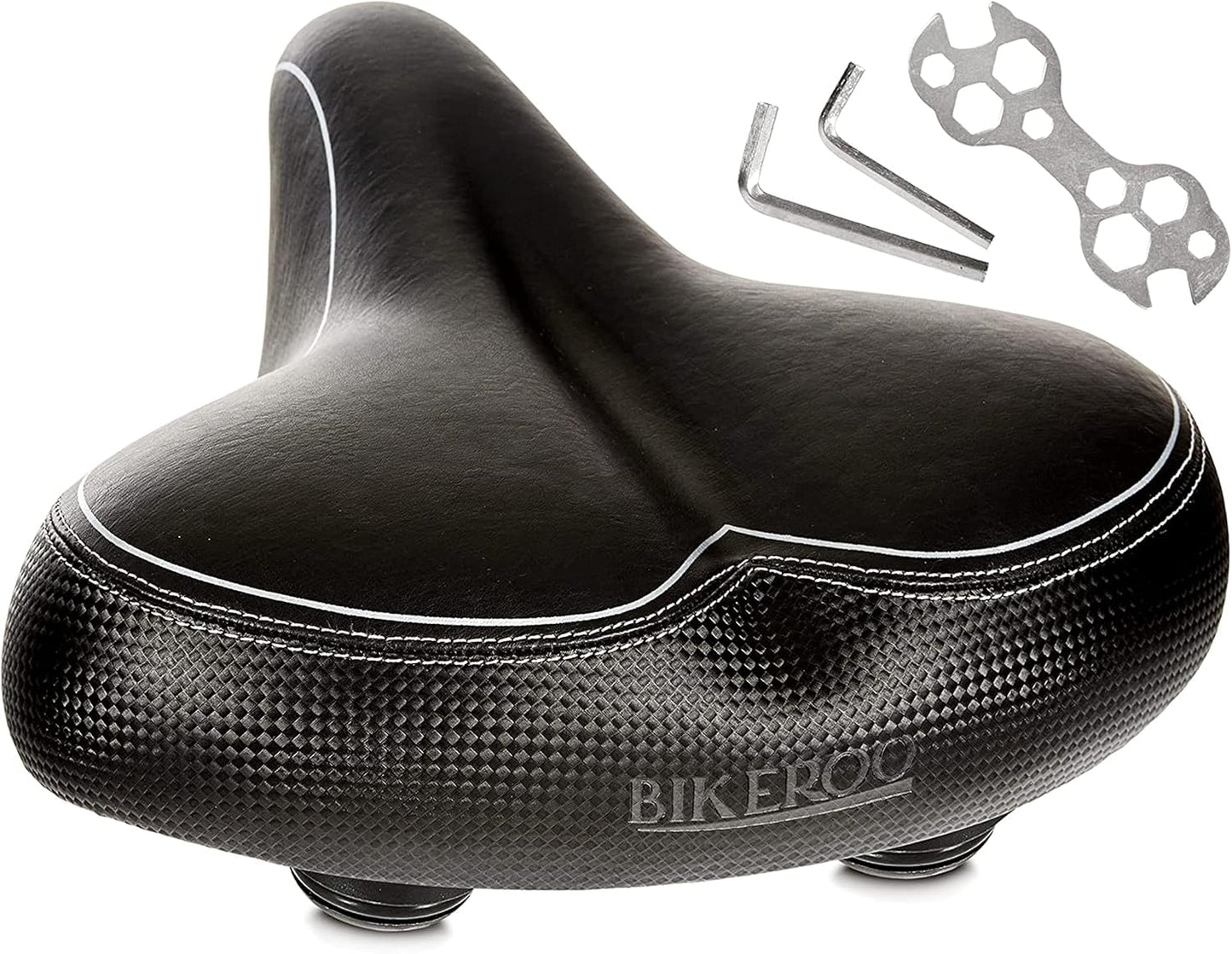 Bikeroo Wide Cruiser Bicycles Saddle, Steel Spring and Elastomer Suspension (Like New, No Retail Box)