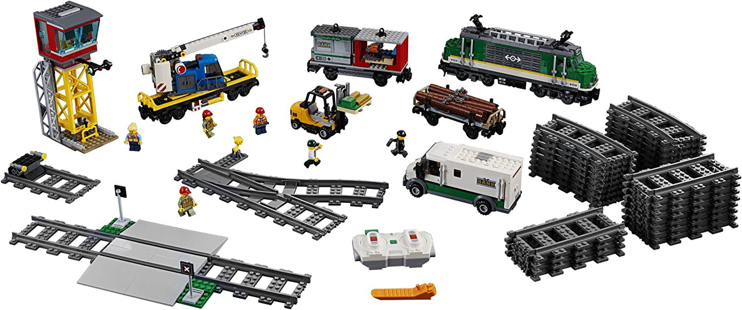 LEGO City Cargo Train Exclusive Remote Control Train Building Set, 1226 Pieces (Like New)