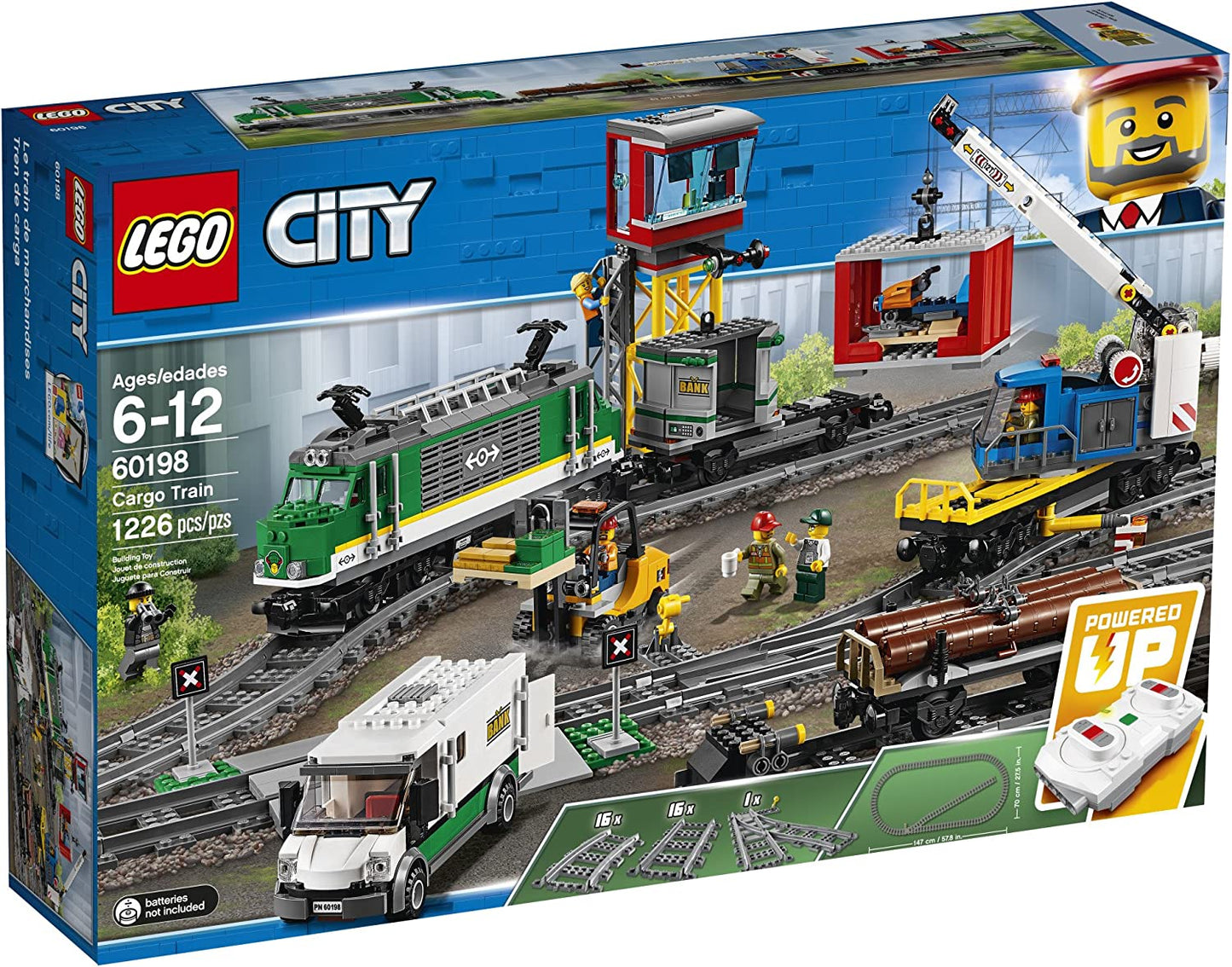 LEGO City Cargo Train Exclusive Remote Control Train Building Set, 1226 Pieces (Like New)
